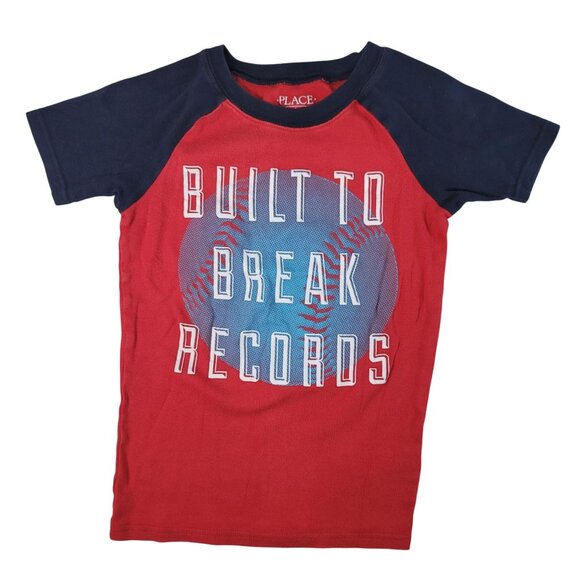 2/$15 Children's Place Boy Pajama Set Red Blue SZ 8 Baseball Shorts Short Sleeve - Picture 2 of 9